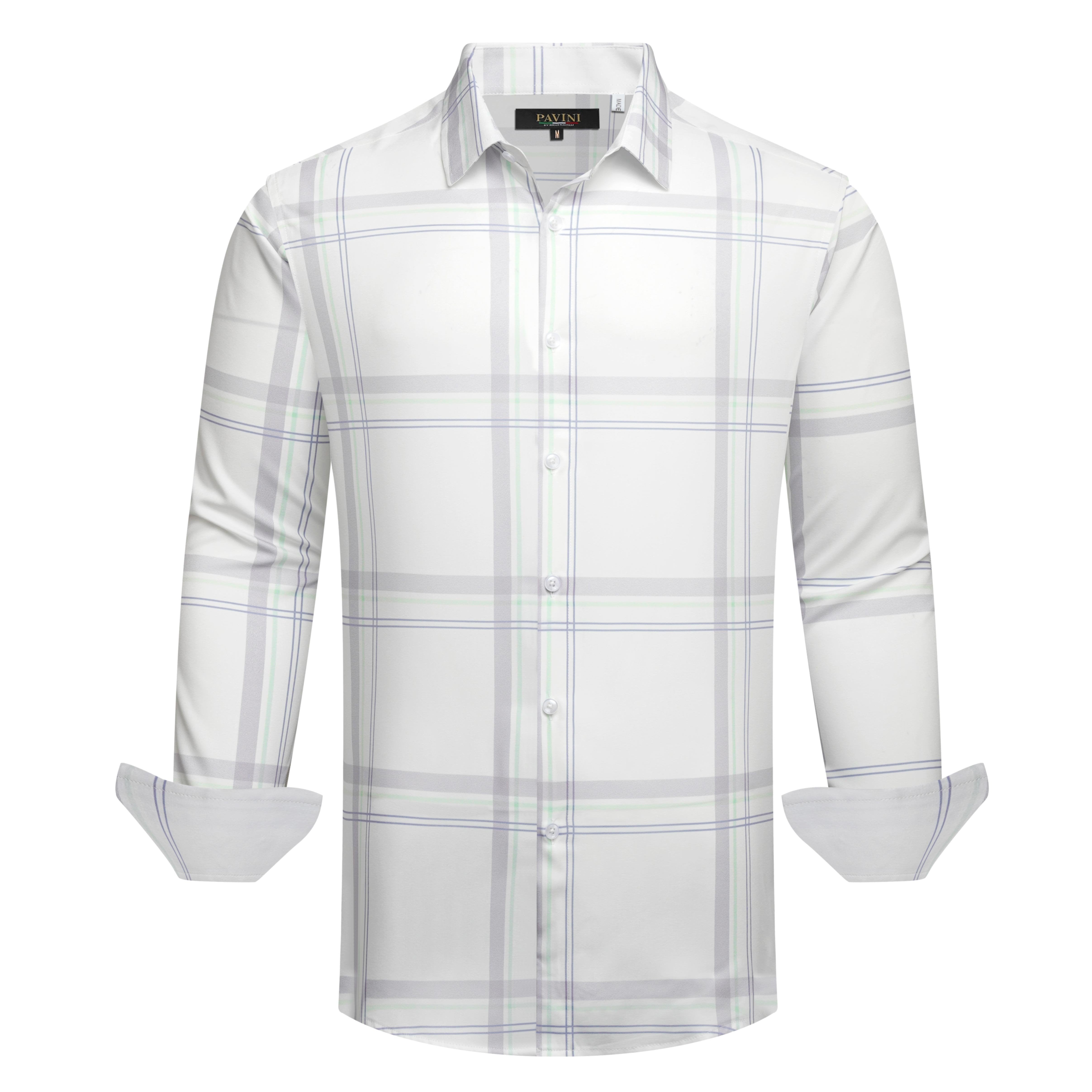 pavini dress shirts Pavini Black-on-Black Geometric Long Sleeve Dress Shirt
