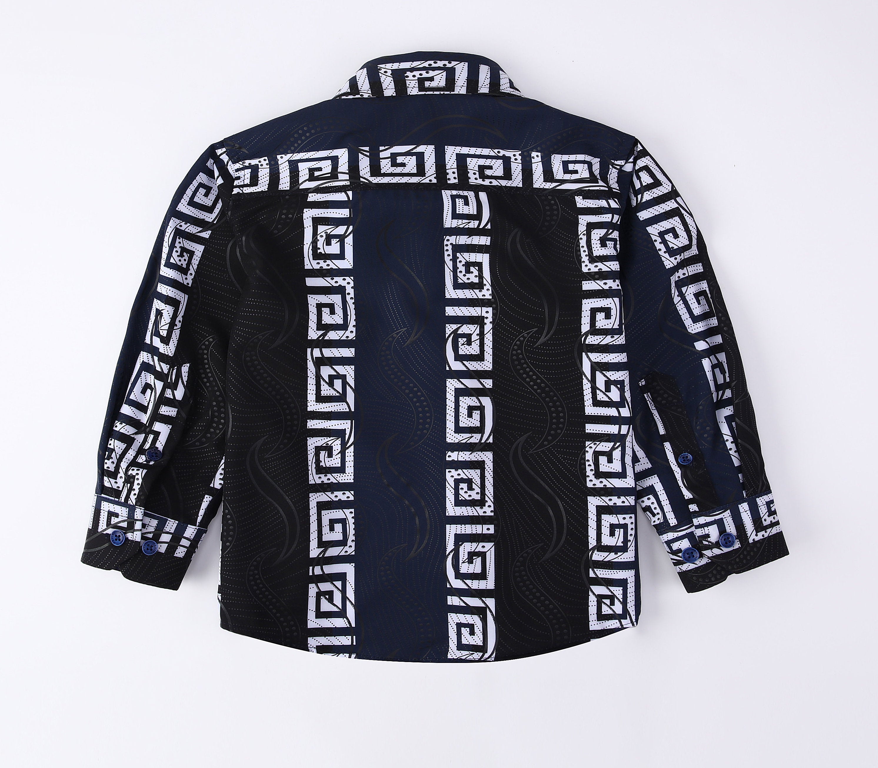 PAVINI KIDS Long Sleeve Satin Button-Down Shirt