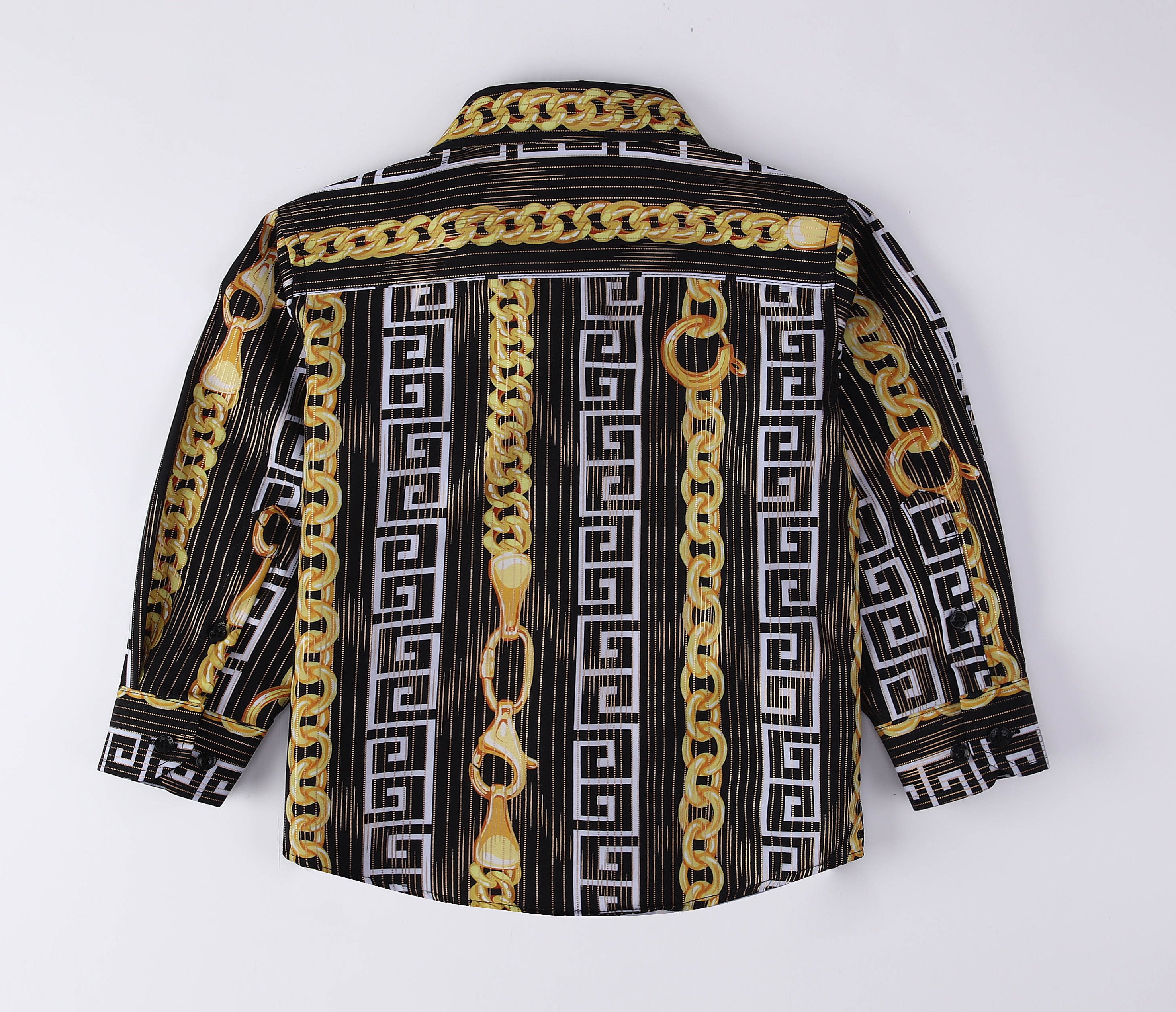 PAVINI KIDS Long Sleeve Satin Button-Down Shirt