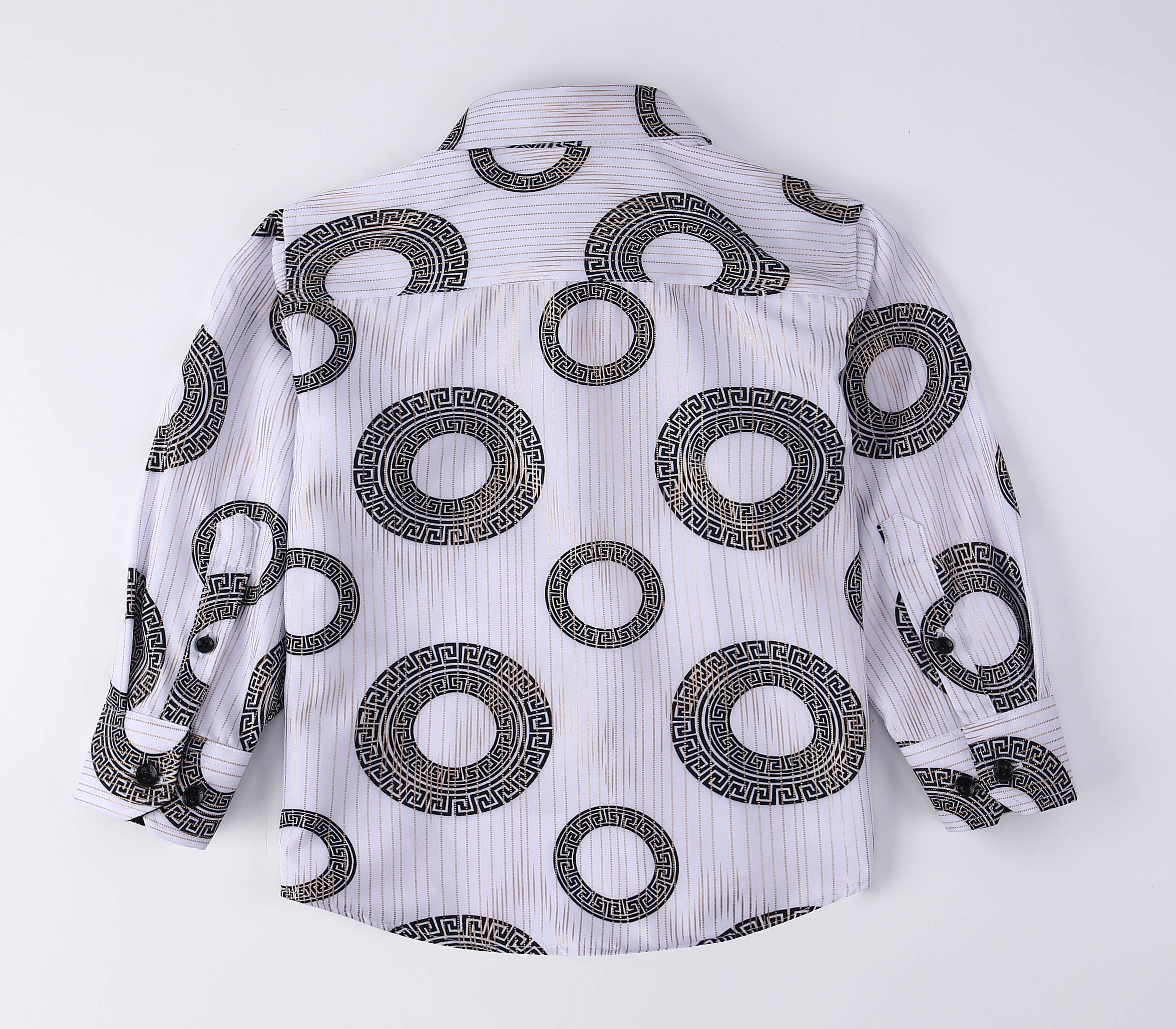 PAVINI KIDS Long Sleeve Satin Button-Down Shirt