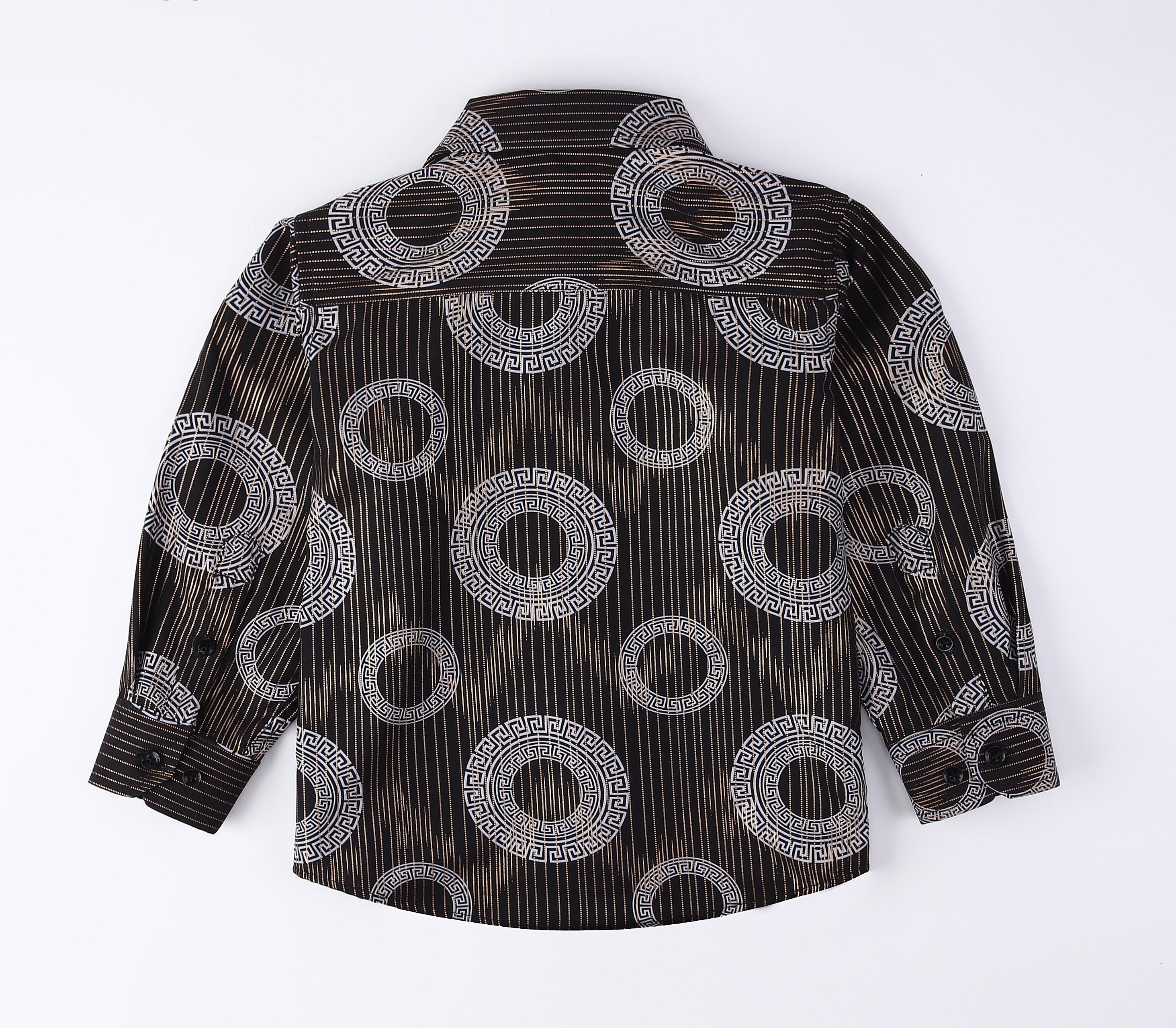 PAVINI KIDS Long Sleeve Satin Button-Down Shirt