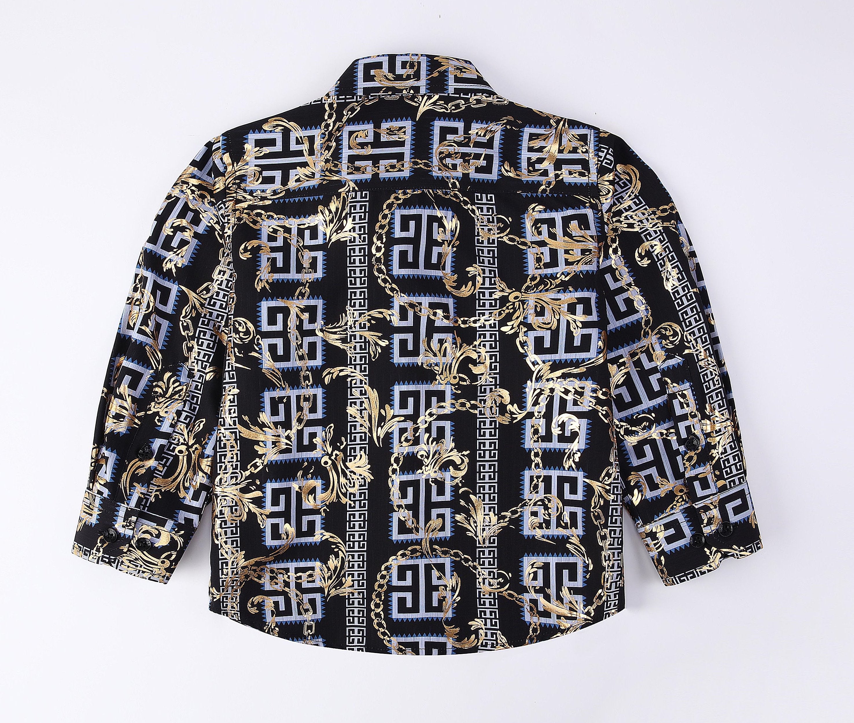 PAVINI KIDS Long Sleeve Satin Button-Down Shirt