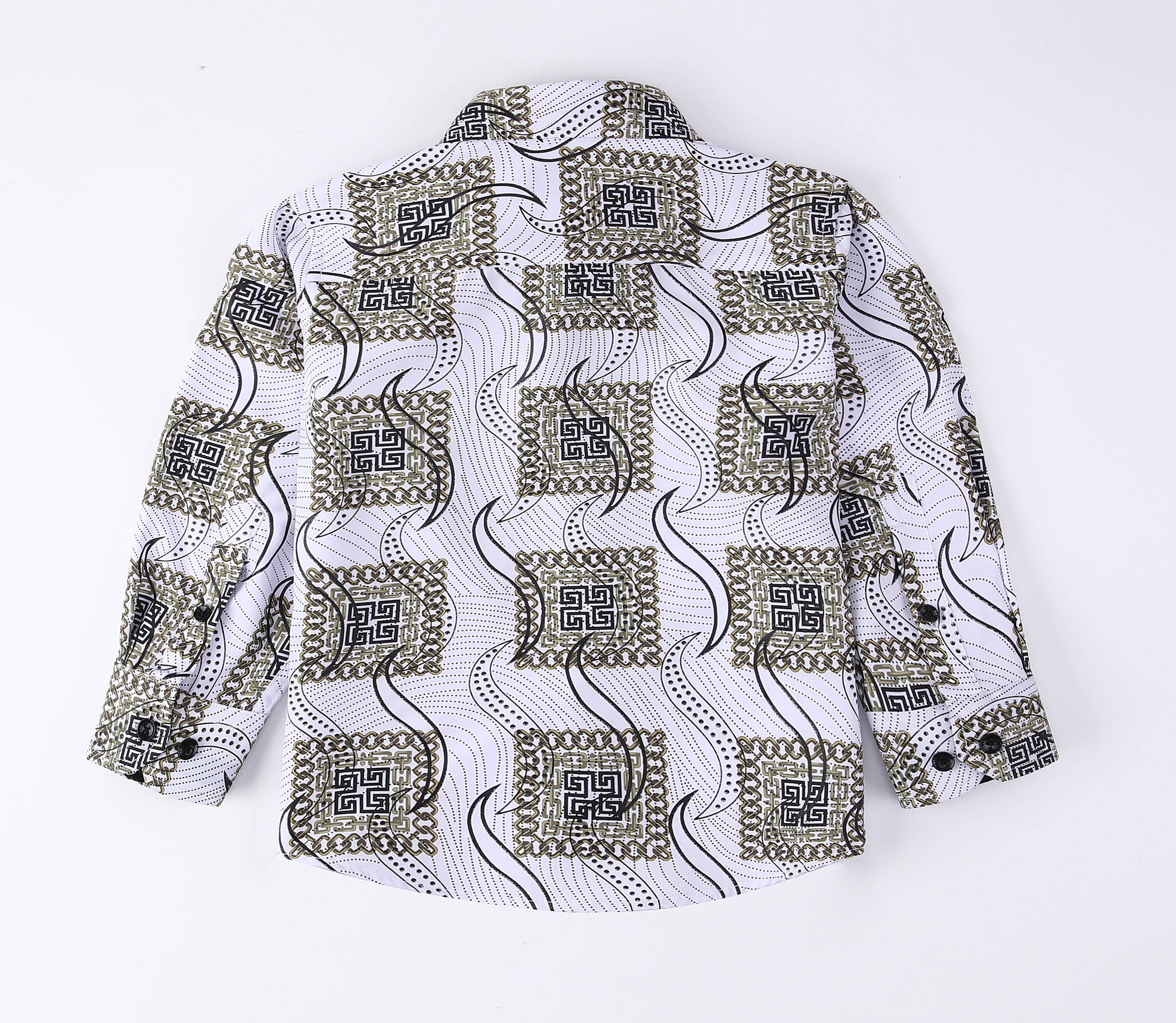 PAVINI KIDS Long Sleeve Satin Button-Down Shirt