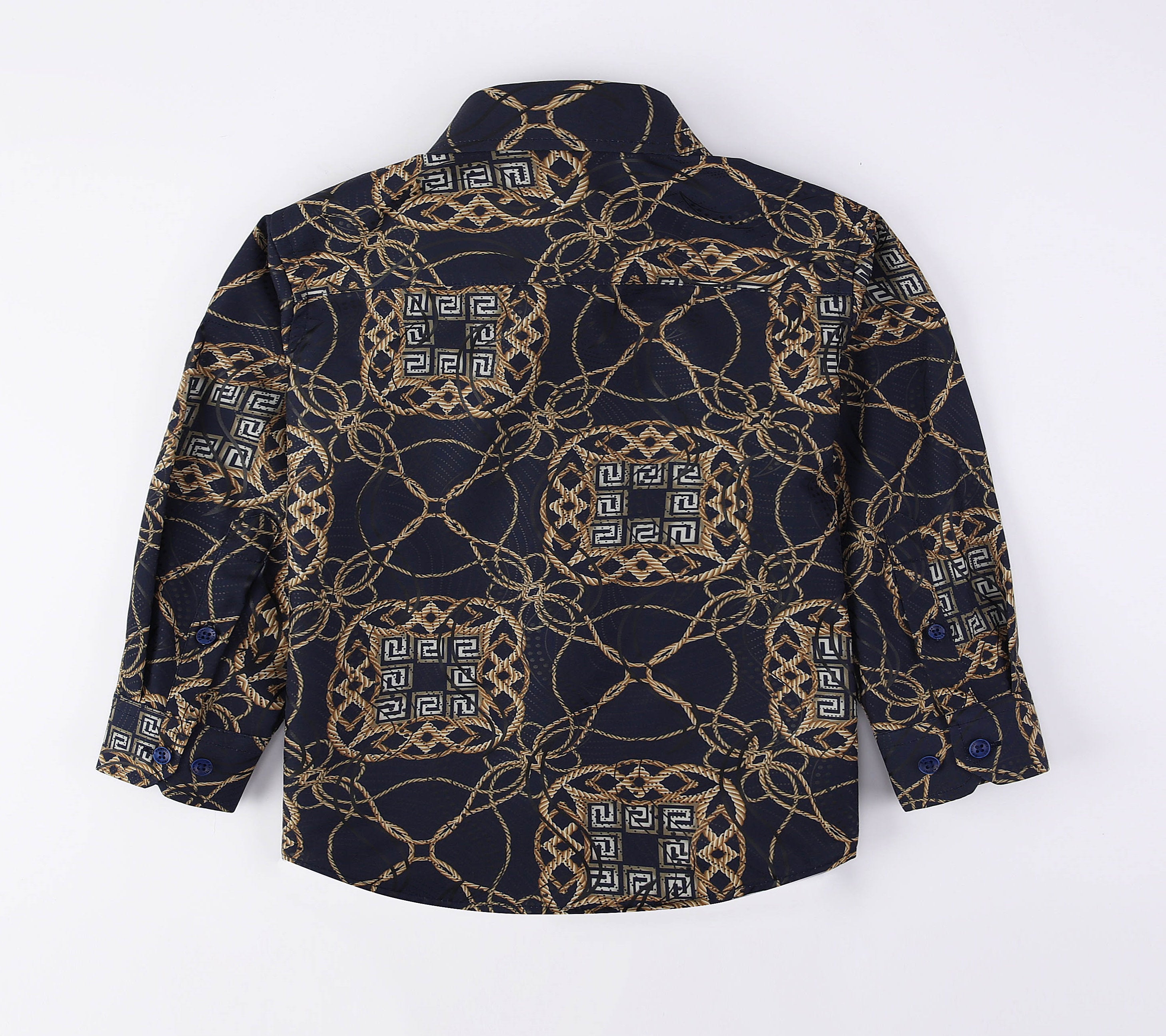 PAVINI KIDS Long Sleeve Satin Button-Down Shirt