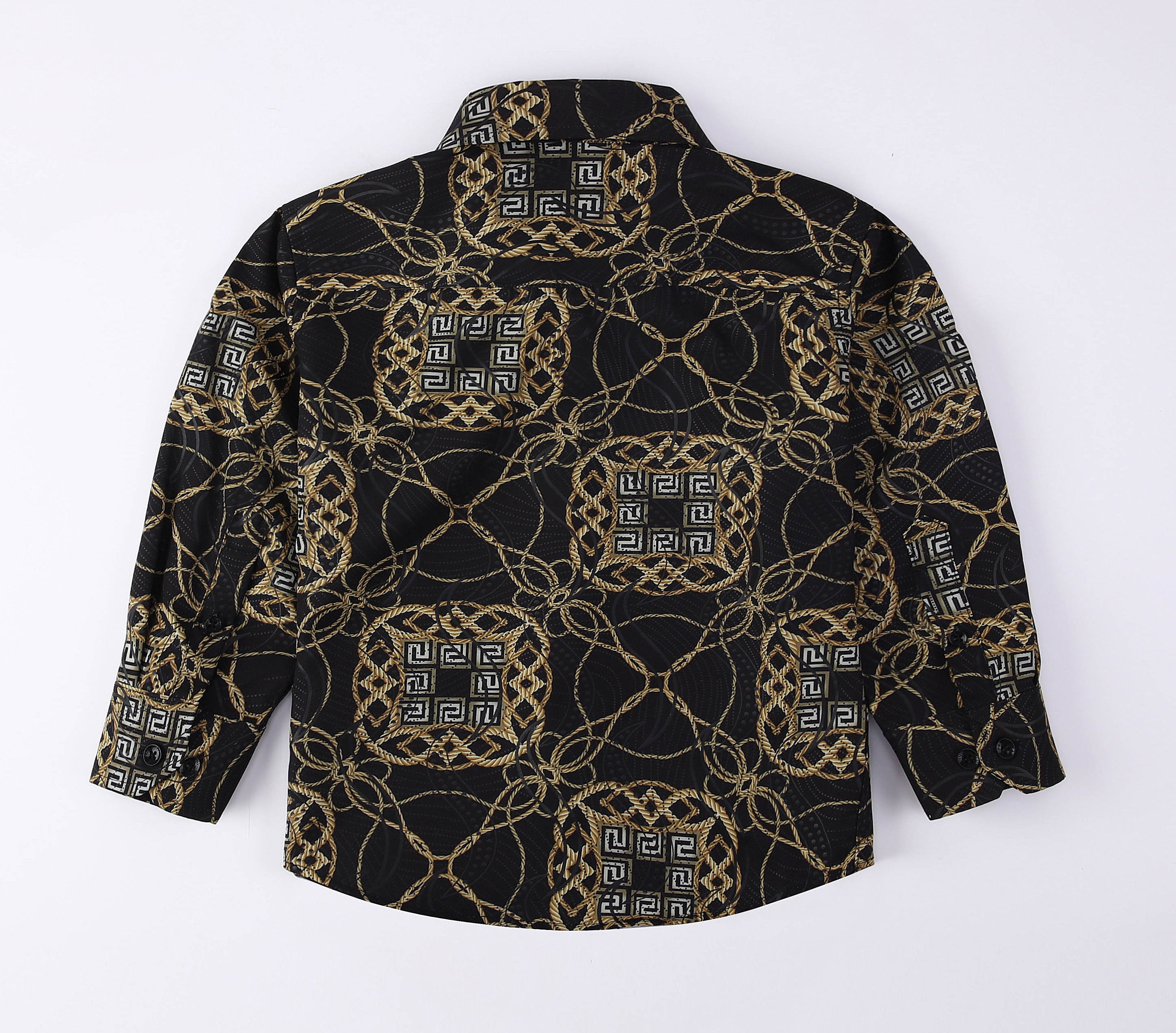 PAVINI KIDS Long Sleeve Satin Button-Down Shirt
