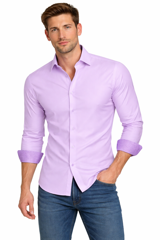 PAVINI MEN Tone-on-Tone Dot Long Sleeve Button-Down Shirt