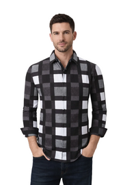 Pavini Long Sleeve Men's Plaid Shirt