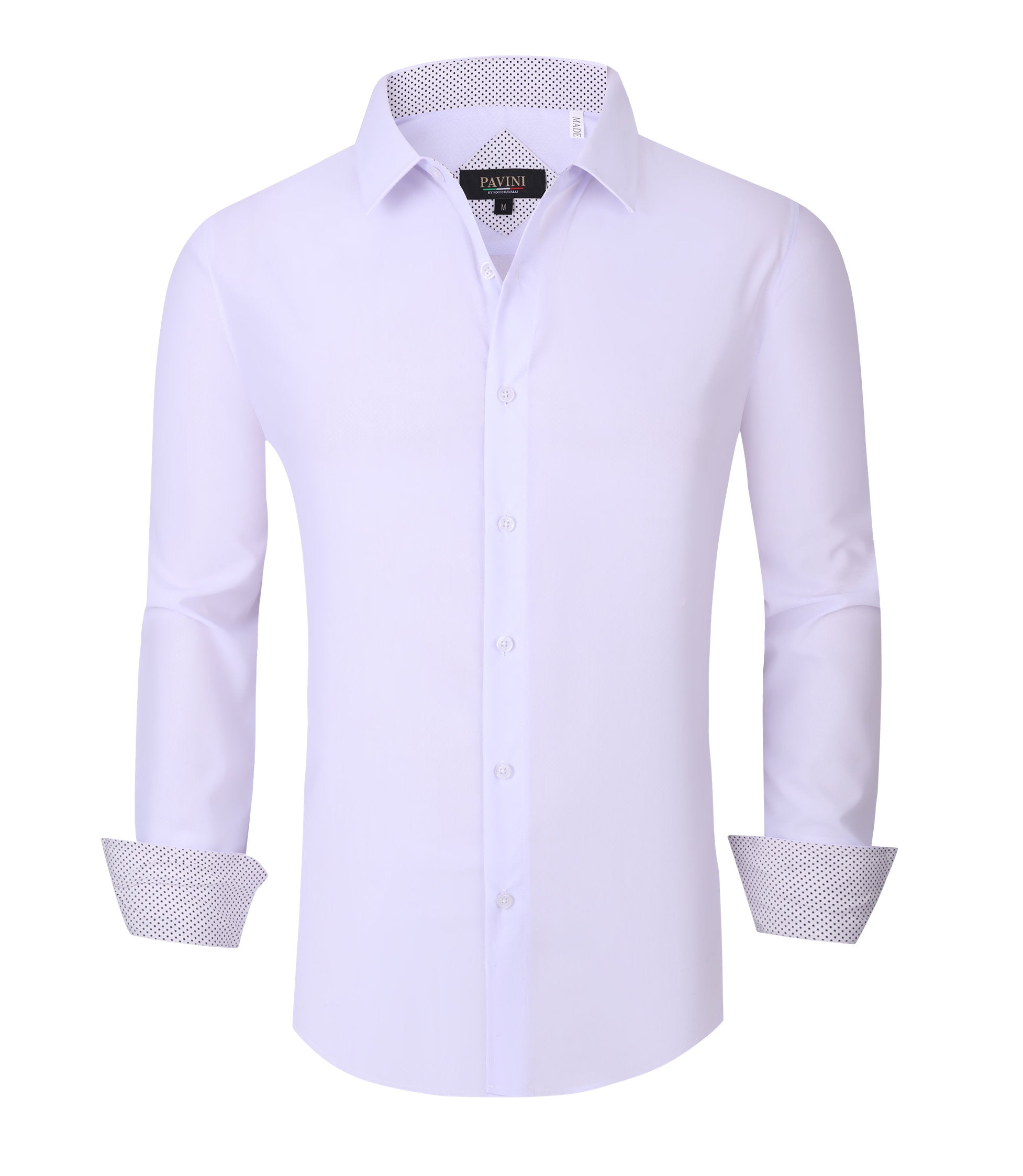 PAVINI MEN Tone-on-Tone Dot Long Sleeve Button-Down Shirt