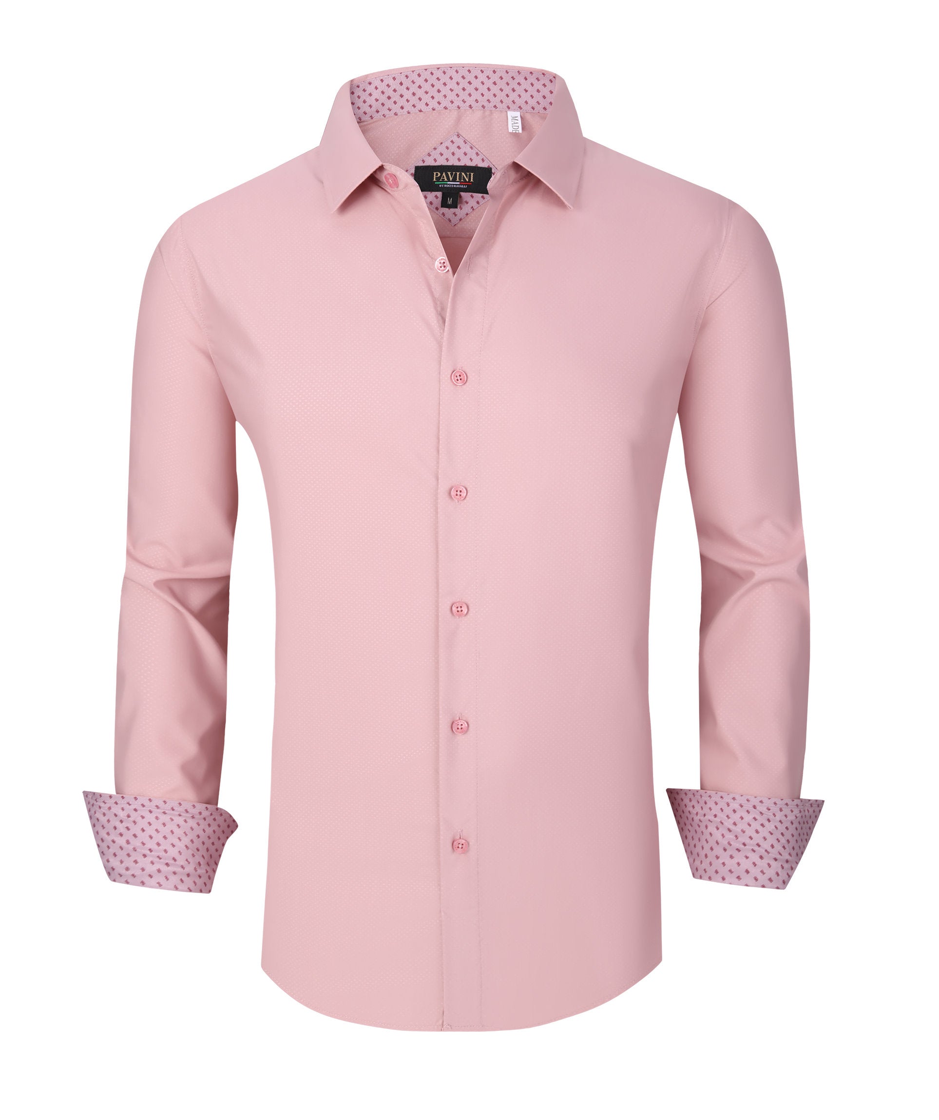 PAVINI MEN Tone-on-Tone Dot Long Sleeve Button-Down Shirt
