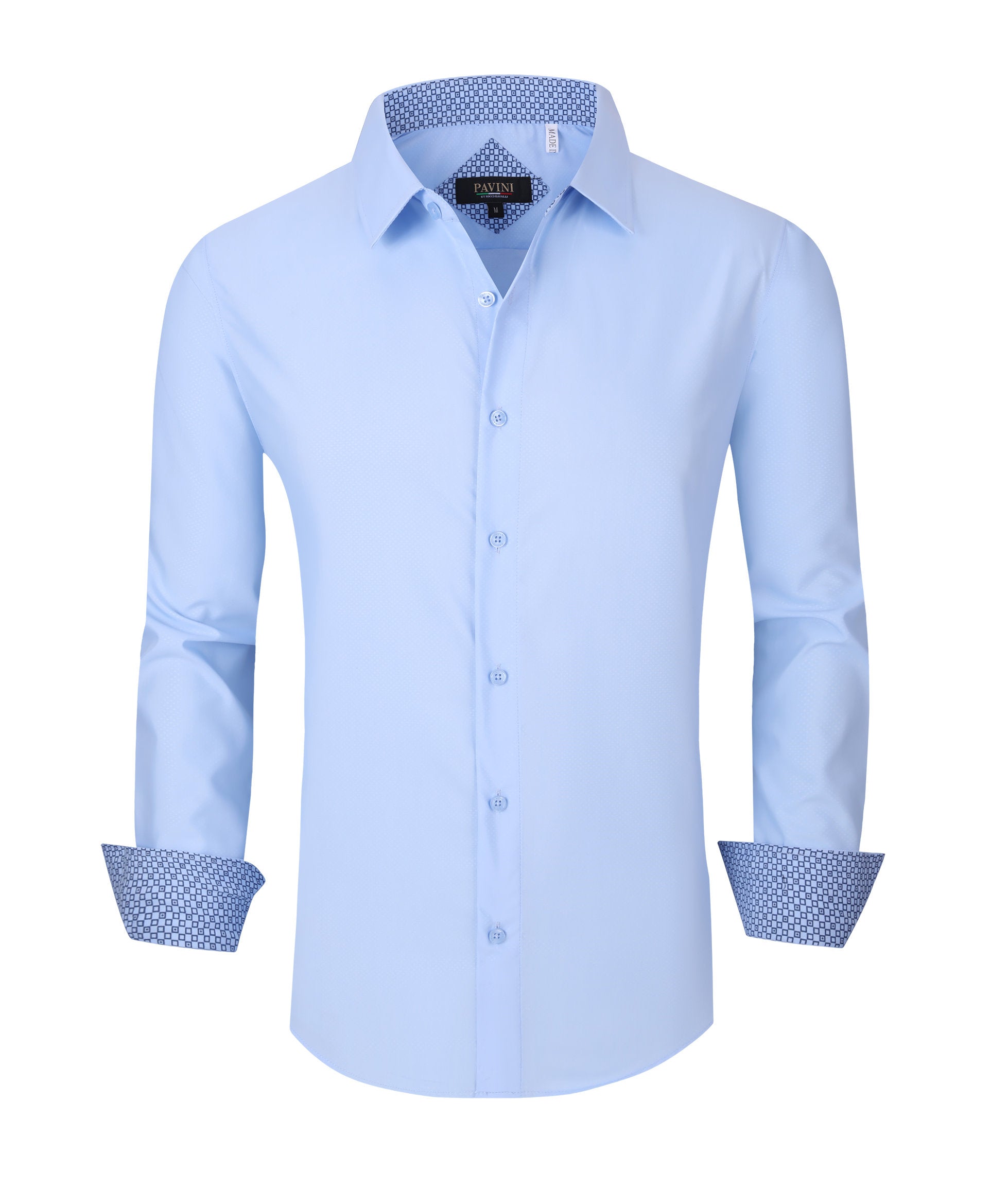 PAVINI MEN Tone-on-Tone Dot Long Sleeve Button-Down Shirt