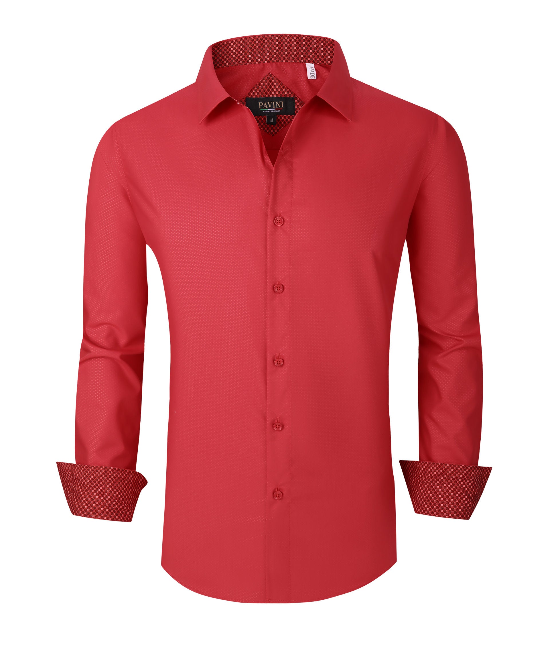 PAVINI MEN Tone-on-Tone Dot Long Sleeve Button-Down Shirt