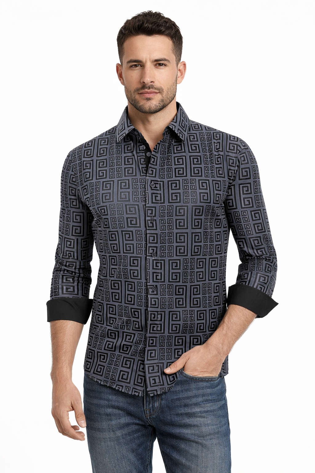 4-Way Stretch Foil Long Sleeve Shirt