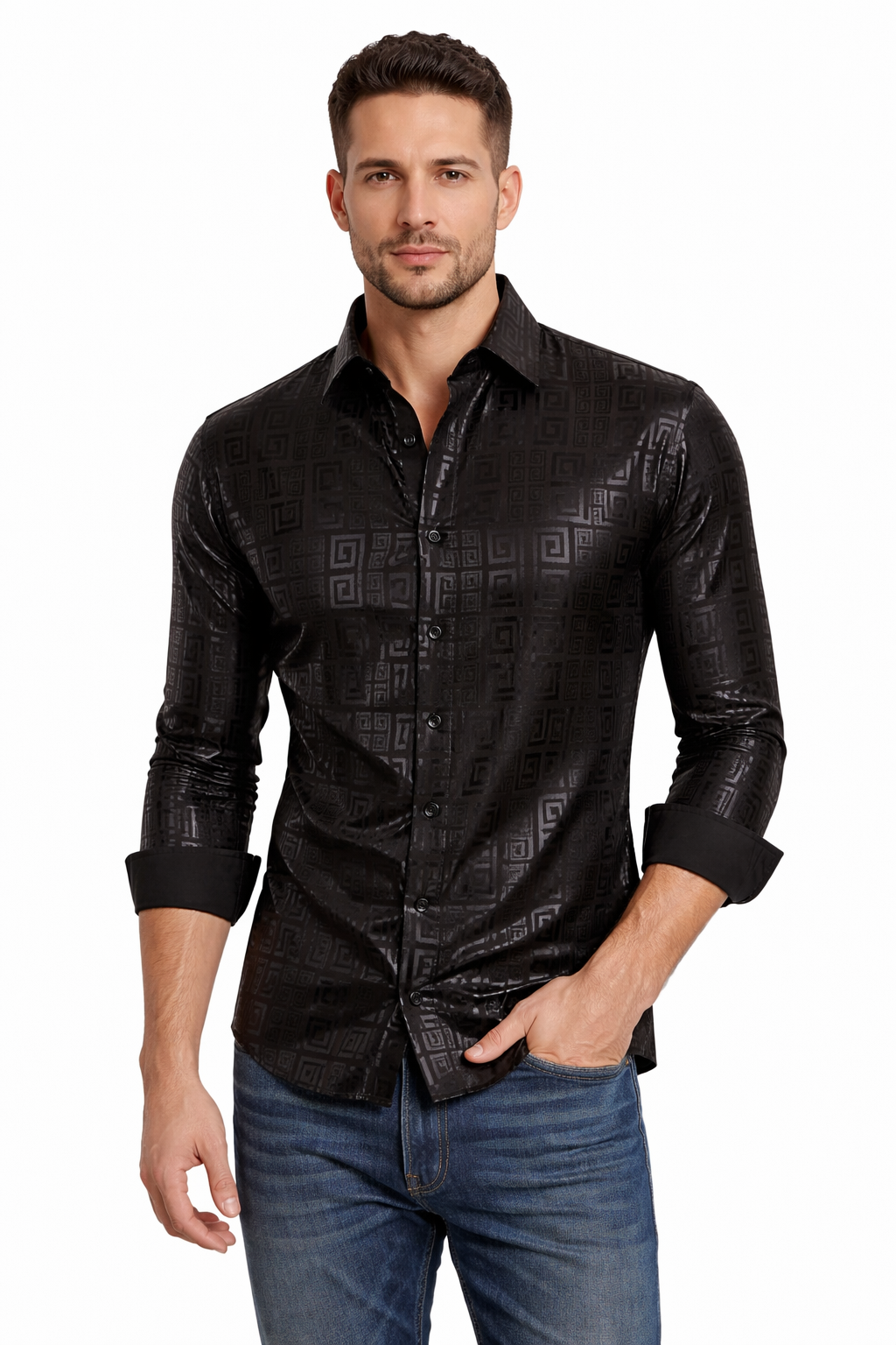 4-Way Stretch Foil Long Sleeve Shirt