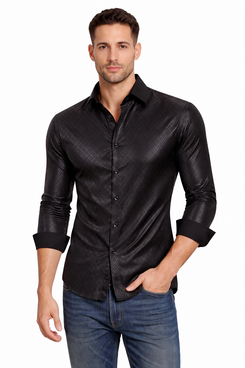 4-Way Stretch Foil Long Sleeve Shirt