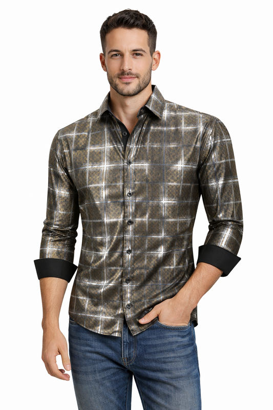 4-Way Stretch Foil Long Sleeve Shirt