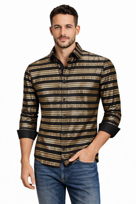 4-Way Stretch Foil Long Sleeve Shirt