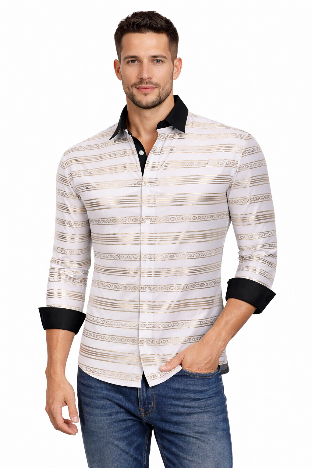 4-Way Stretch Foil Long Sleeve Shirt