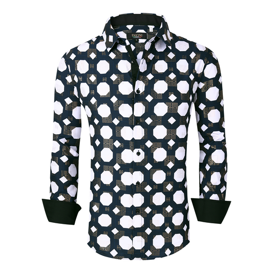 Men’s Amalfi Domino Print Shirt