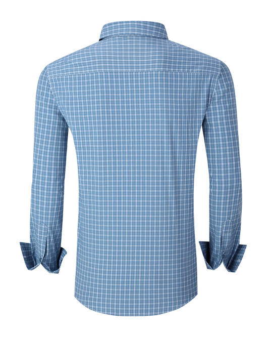 Men’s Casual Checkered Button-Up Shirt