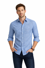 Pavini Long Sleeve Men's Plaid Shirt