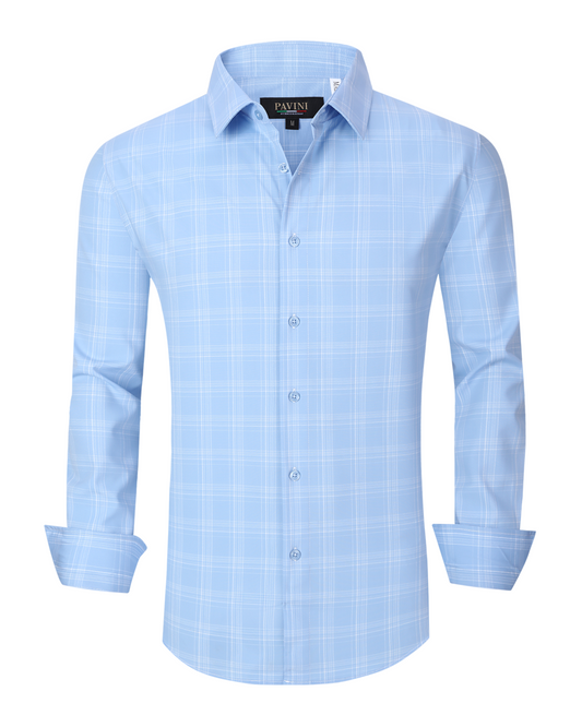 Men’s Casual Checkered Button-Up Shirt