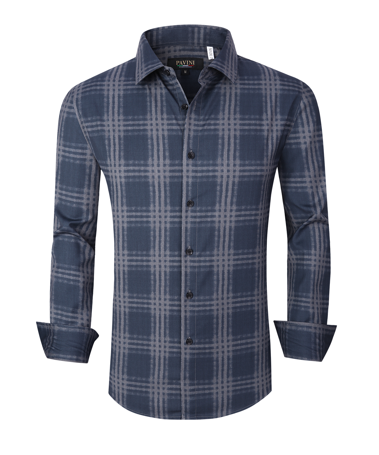 Pavini Long Sleeve Men's Plaid Shirt