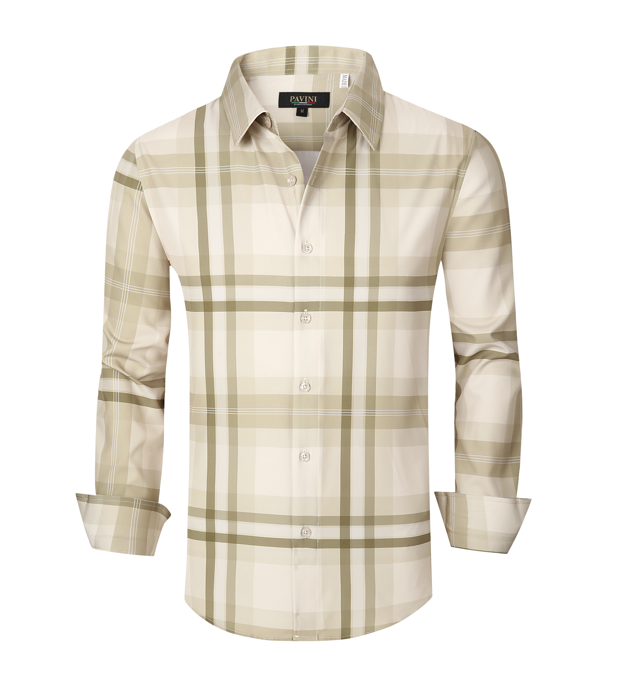 Pavini Long Sleeve Men's Plaid Shirt