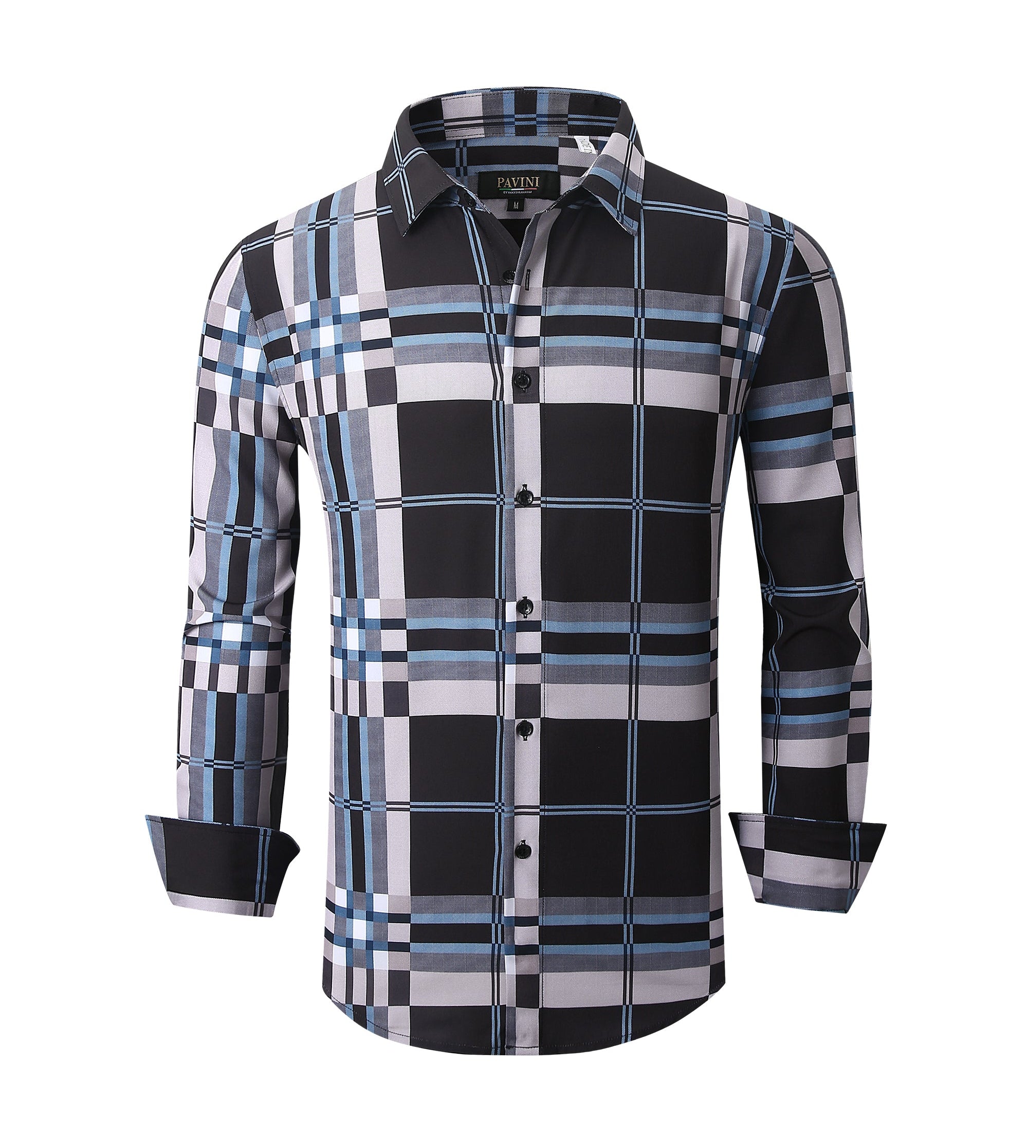Pavini Long Sleeve Men's Plaid Shirt