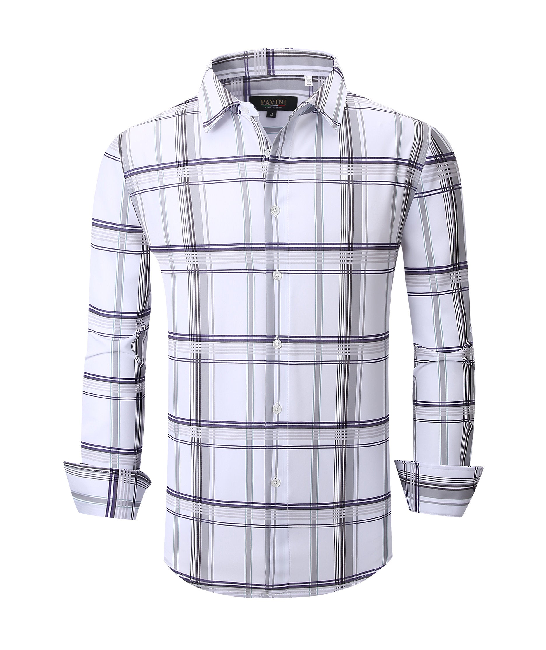 Pavini Long Sleeve Men's Plaid Shirt