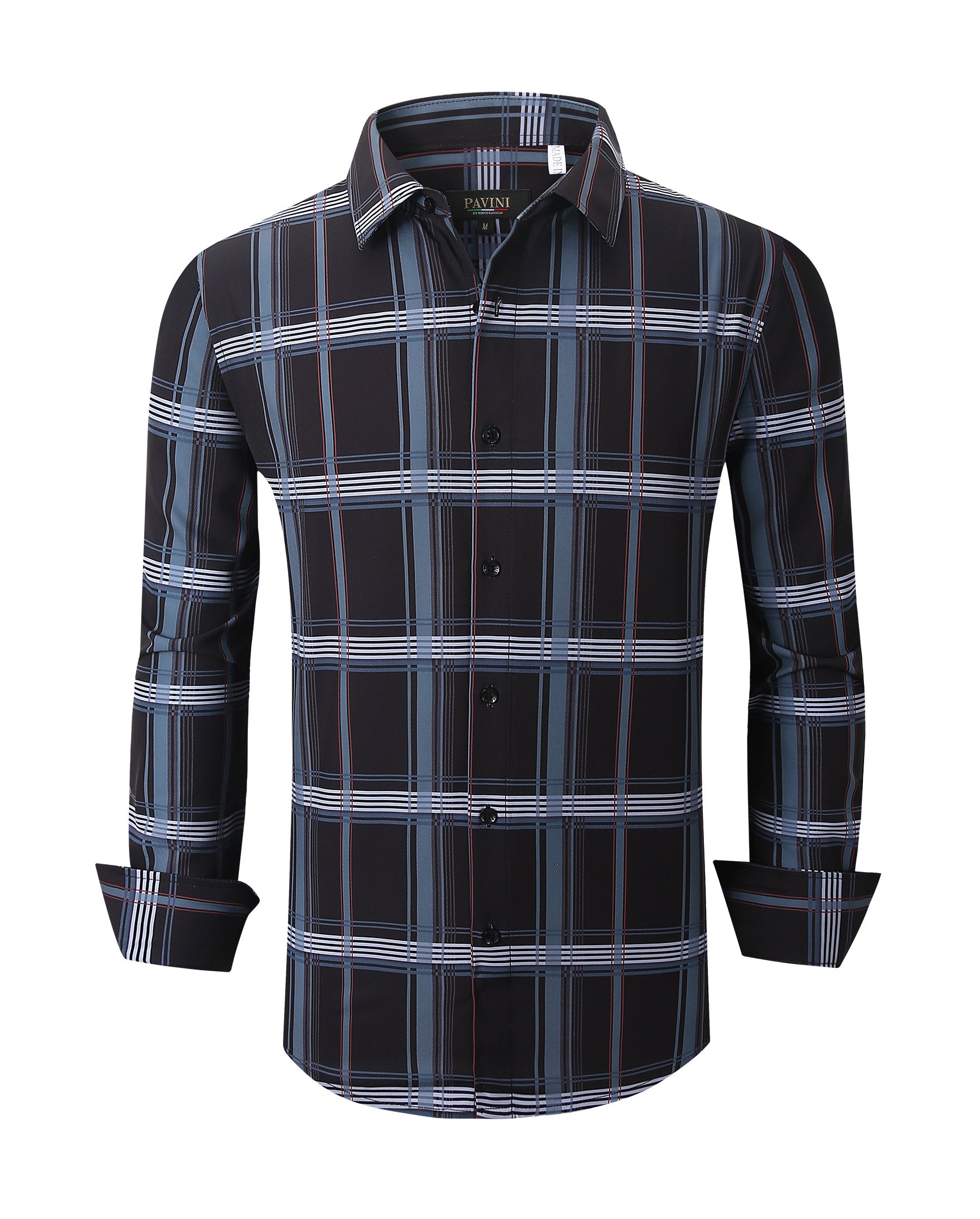 Pavini Long Sleeve Men's Plaid Shirt