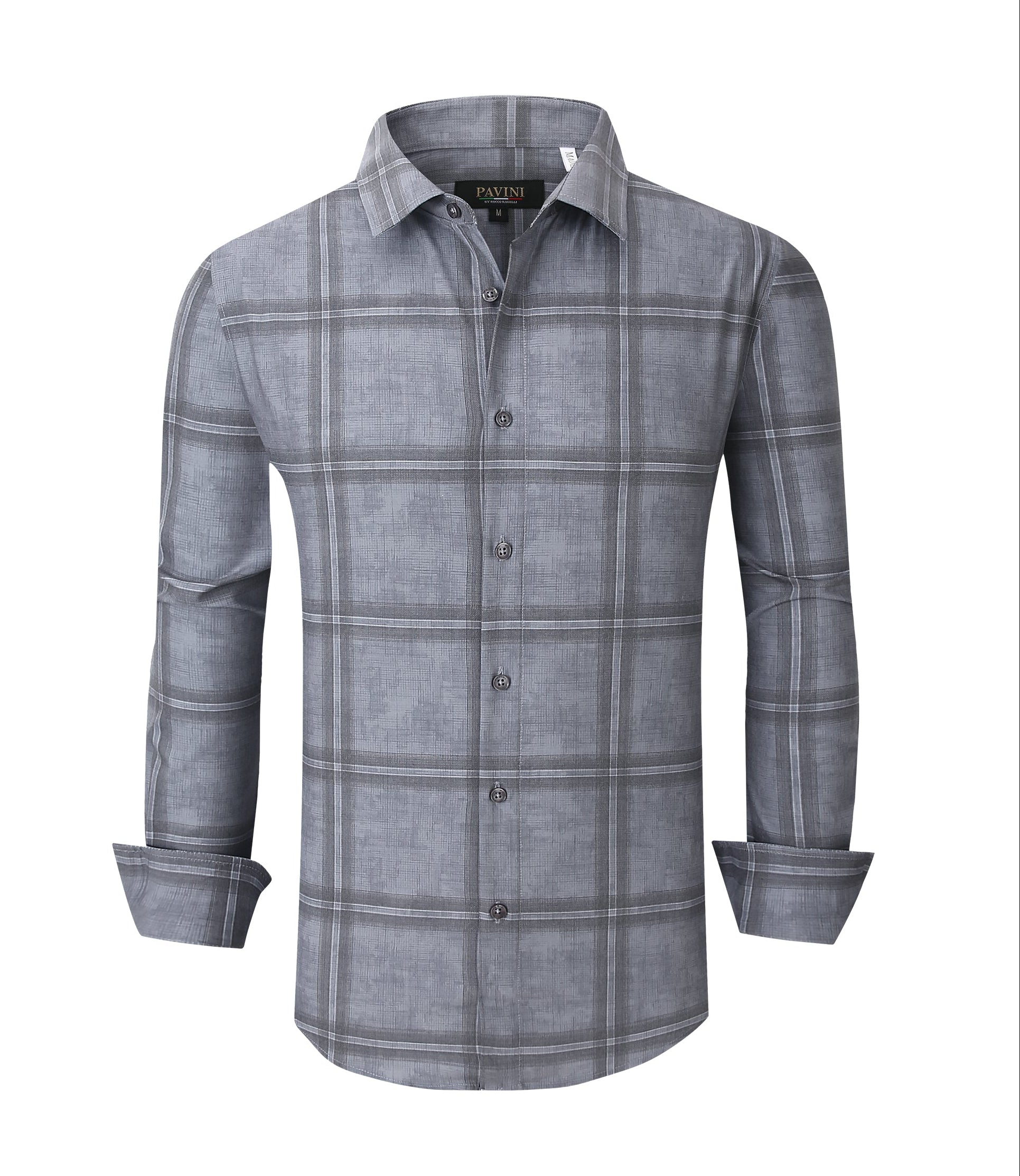 Pavini Long Sleeve Men's Plaid Shirt
