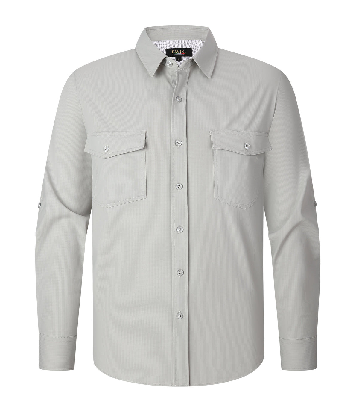 Pavini Men's Long Sleeve Button-Pocket Fishing Shirt - PVLS199