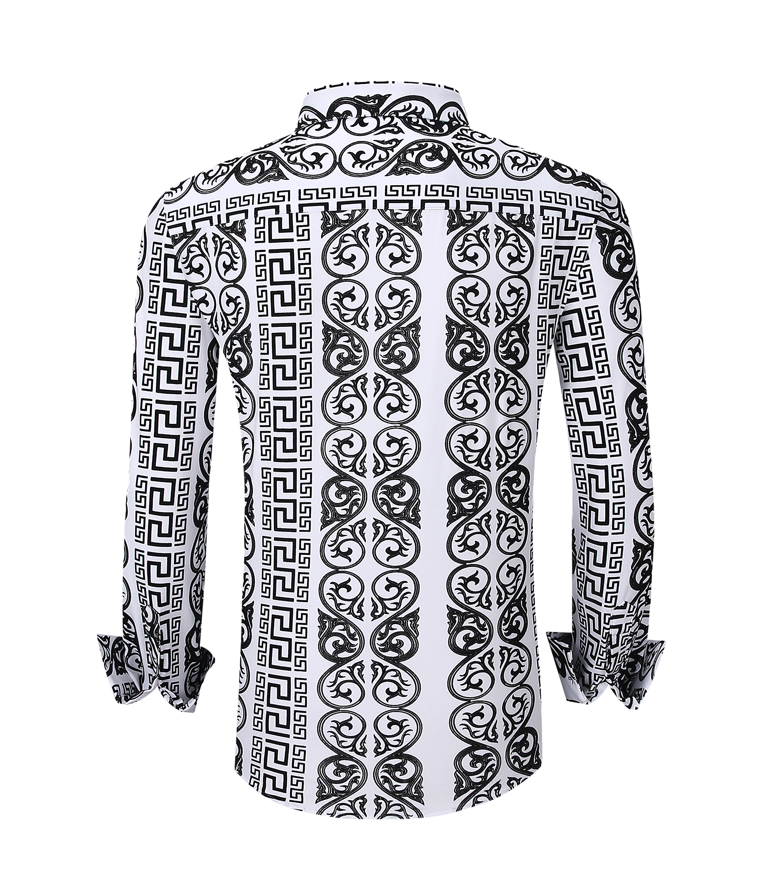 Modern Fit 4-Way Stretch Button-Down Shirt with Flocking