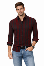 Modern Fit Flocked Button-Down