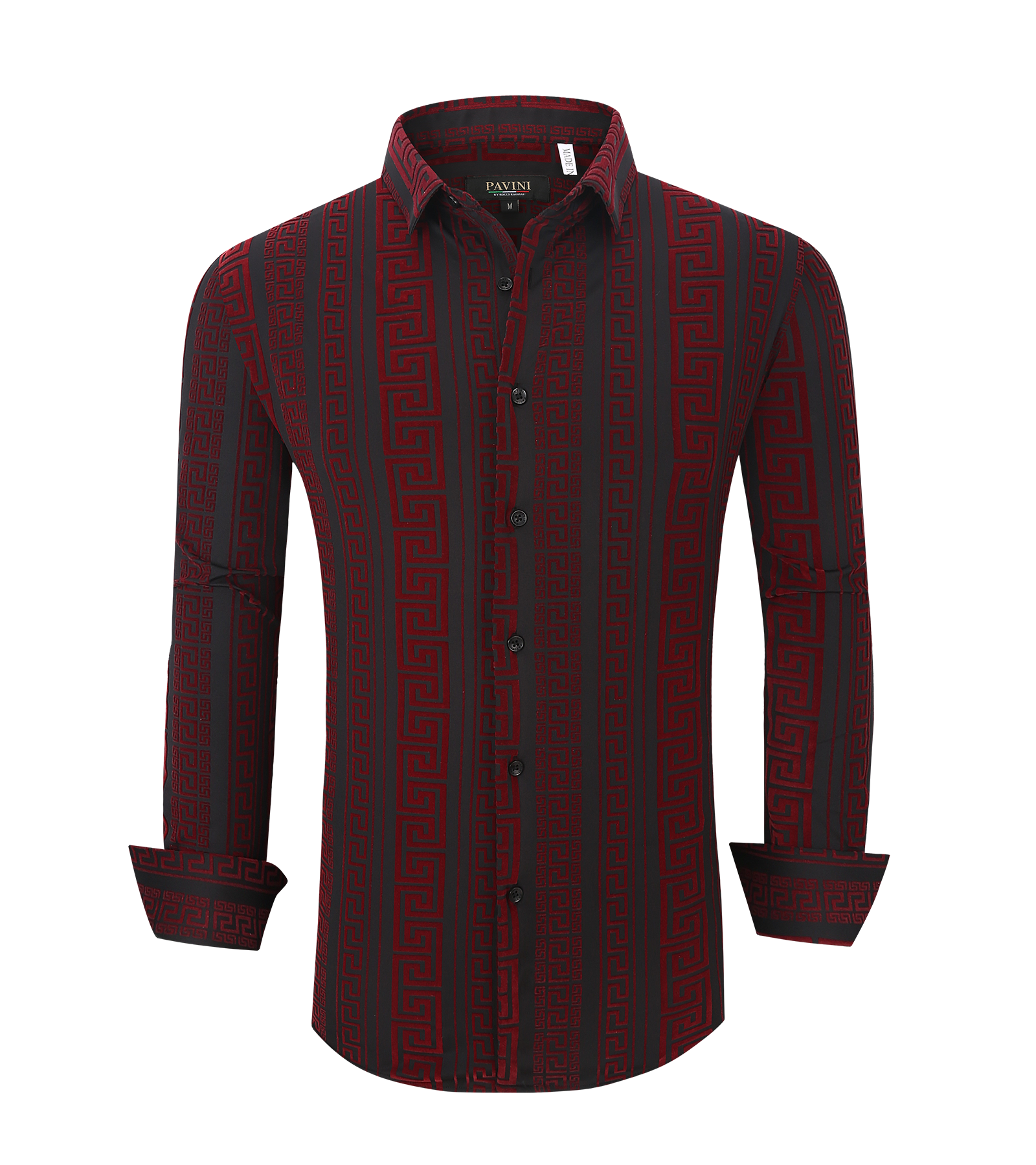 Modern Fit Flocked Button-Down