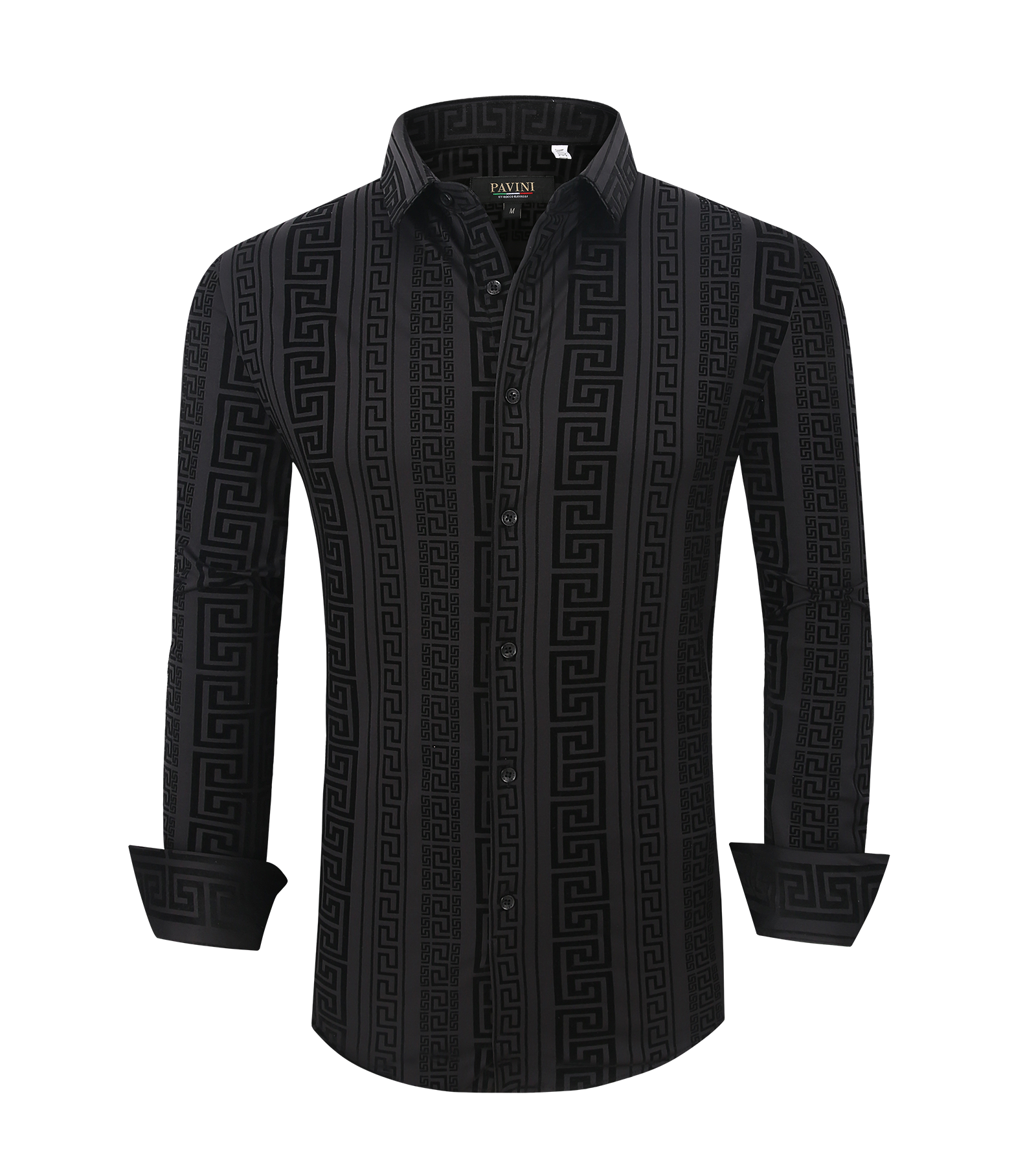 Modern Fit Flocked Button-Down