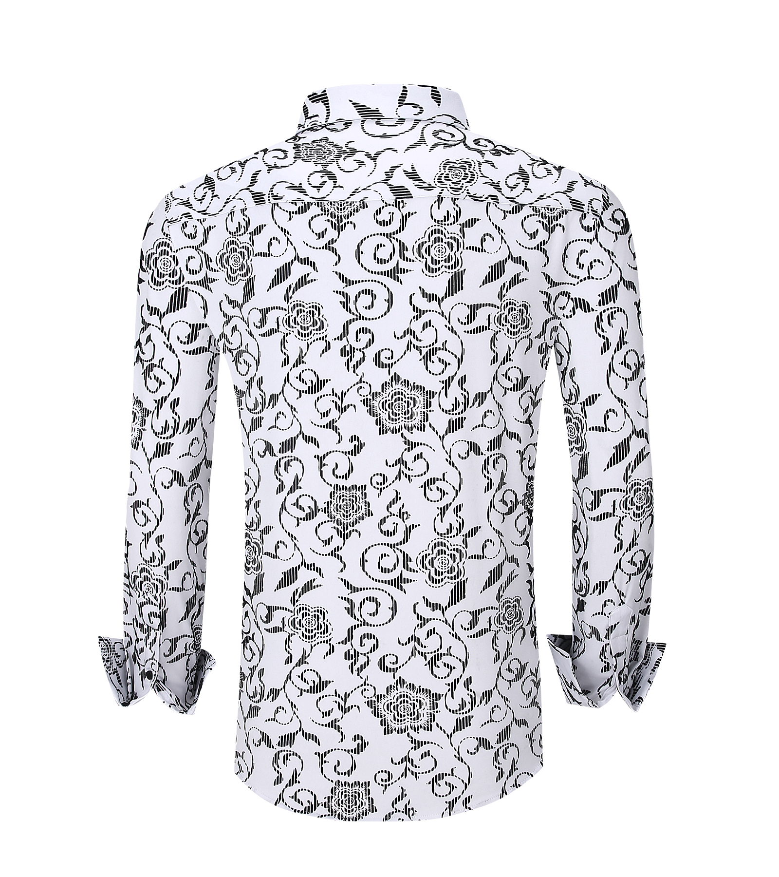 Modern Fit Button-Down Shirt  with Flocking