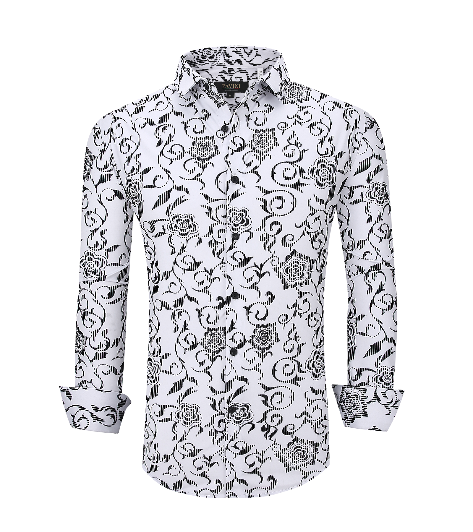Modern Fit Button-Down Shirt  with Flocking