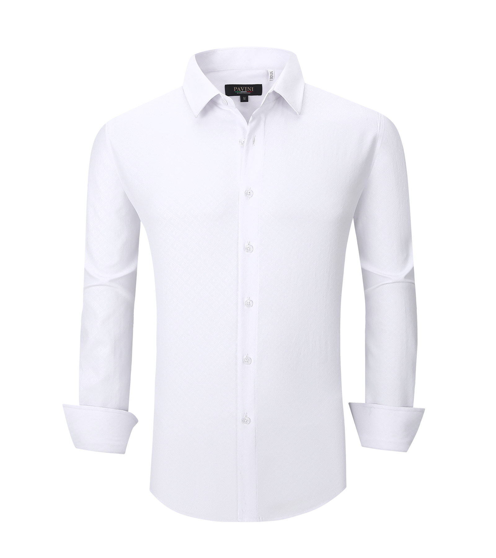 Textured Long Sleeve Dress Shirt