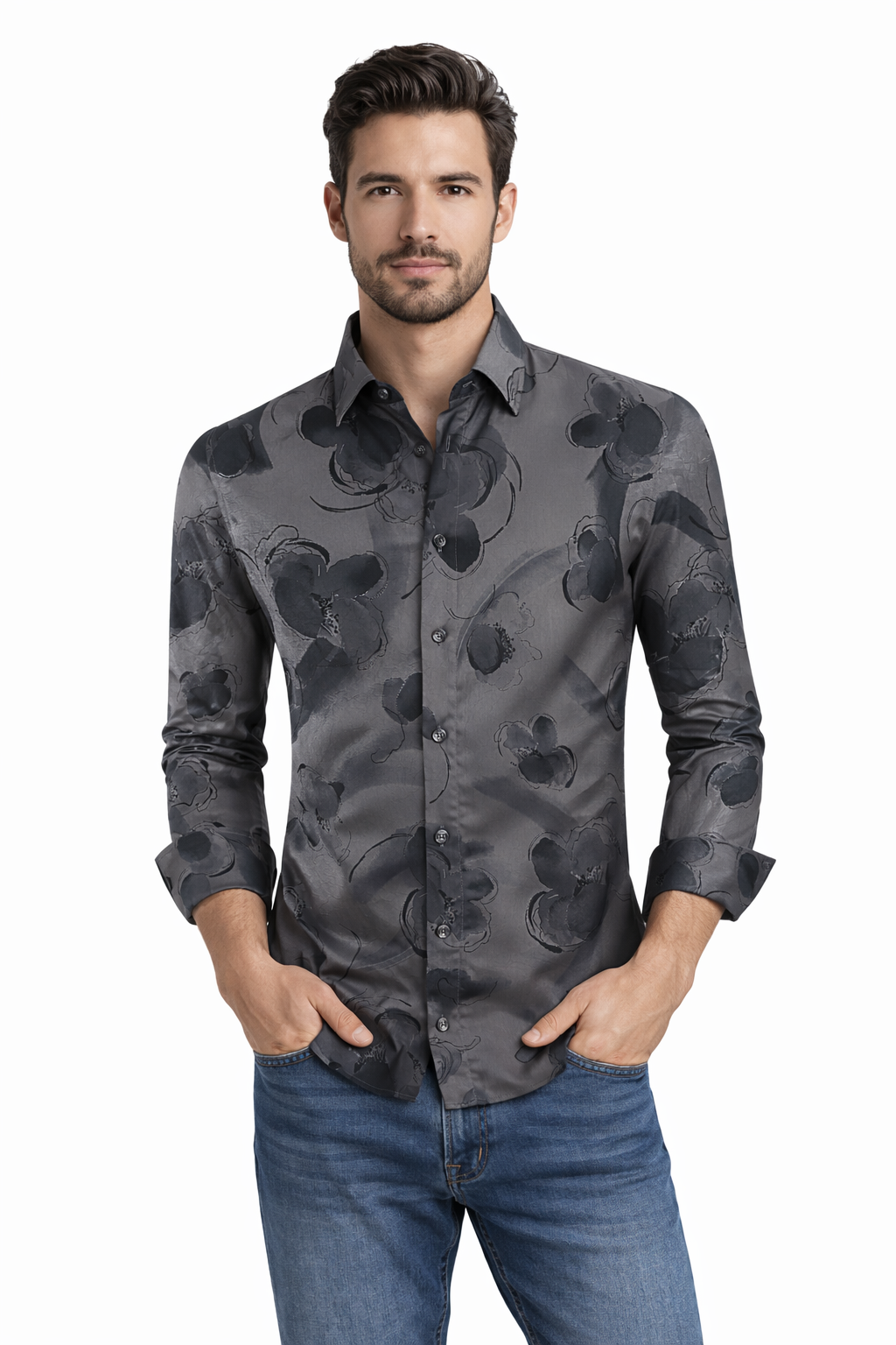 All-over smoky floral print Shirt