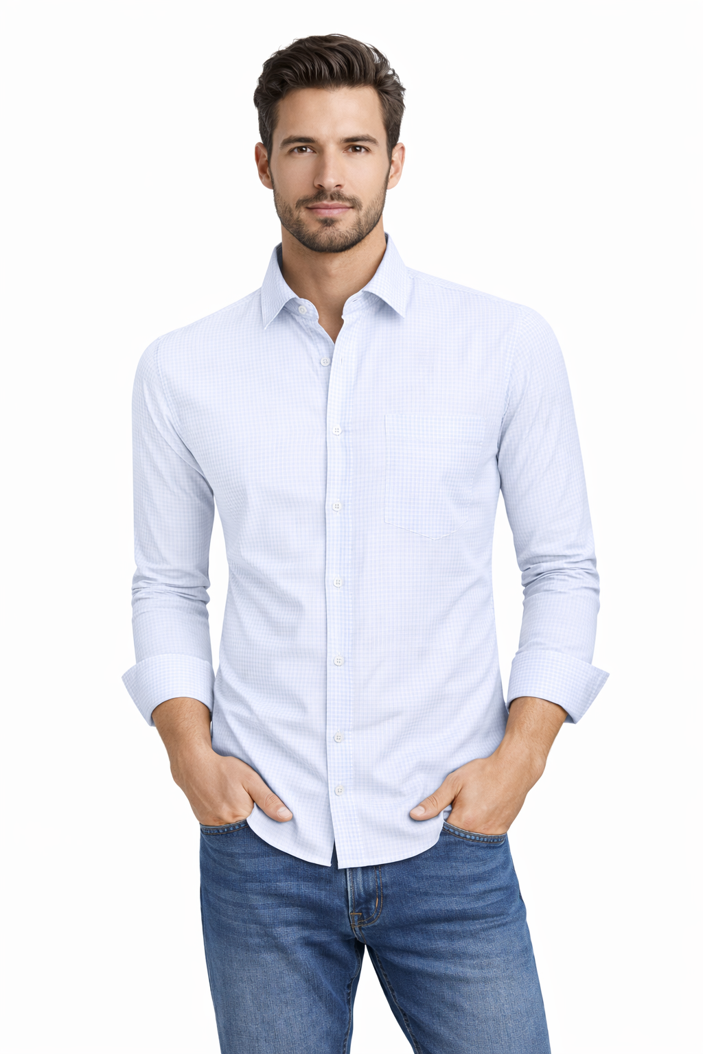 Modern Fit Button-Down Dress Shirt