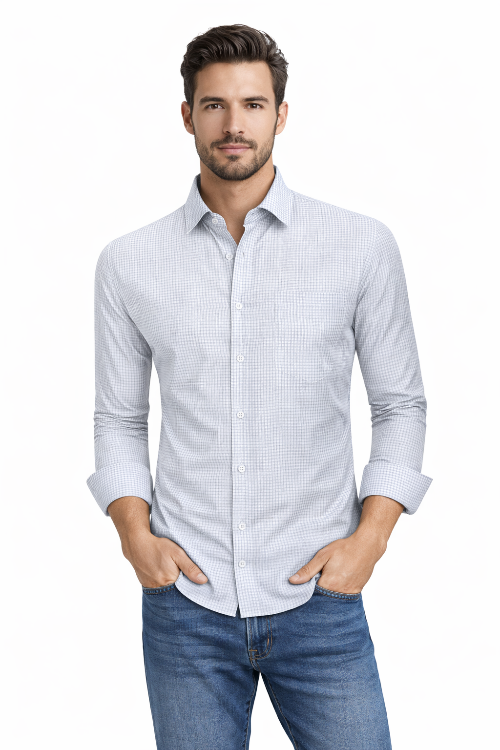 Modern Fit Button-Down Dress Shirt