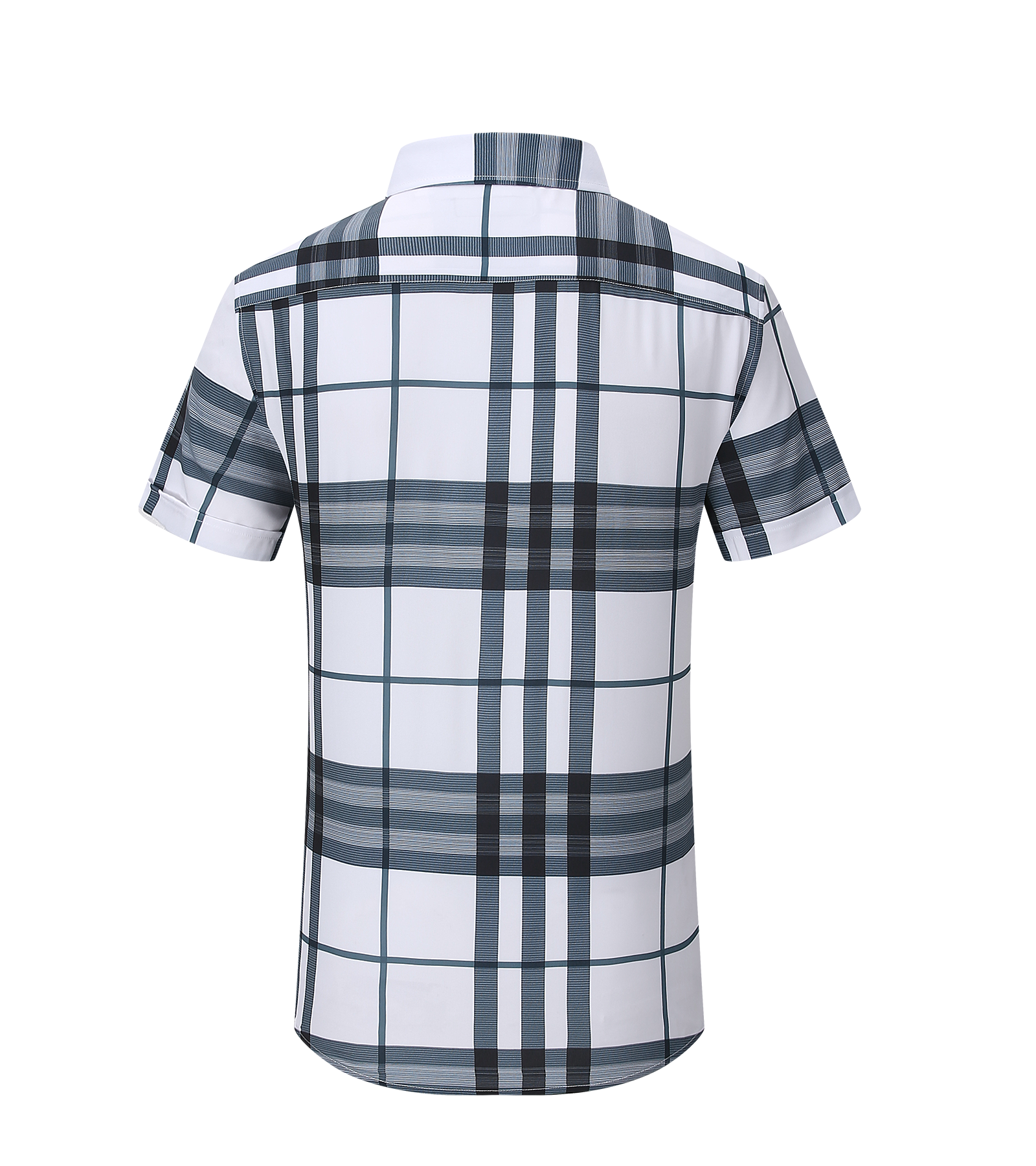 Modern Fit Plaid Short Sleeve Button-Down Shirt