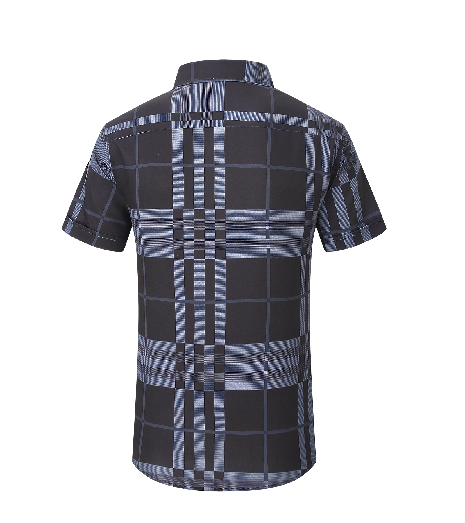 Modern Fit Plaid Short Sleeve Button-Down Shirt