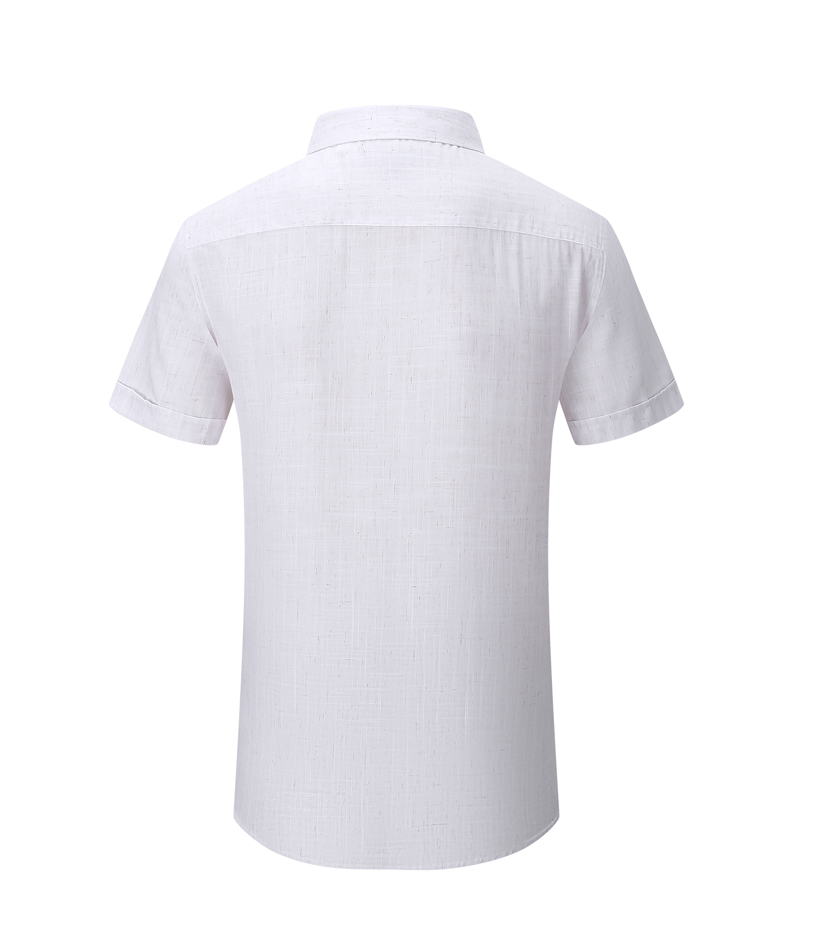 Men’s Short Sleeve Polyester-Linen Shirt