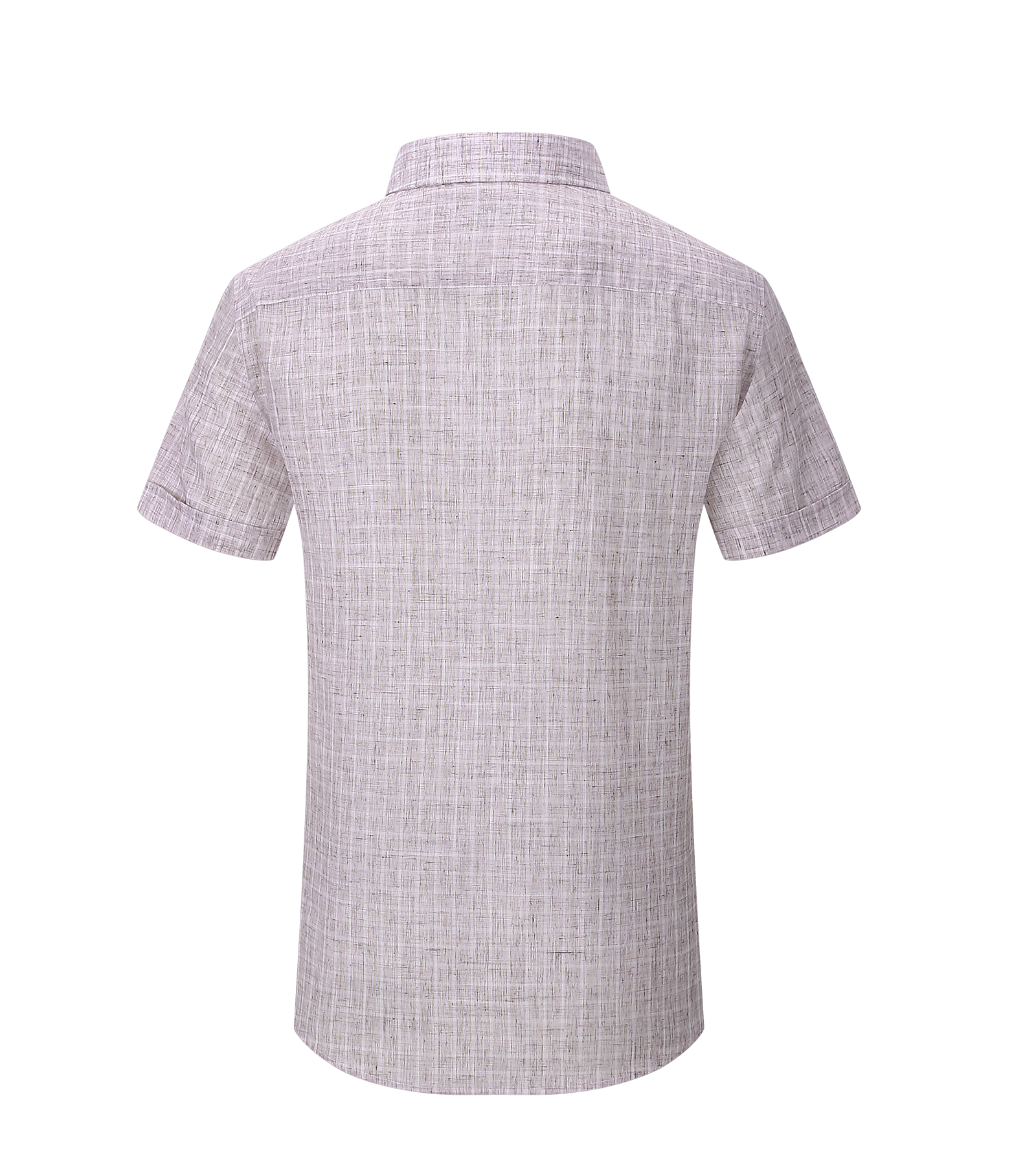 Men’s Short Sleeve Polyester-Linen Shirt