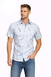 Modern Fit Bamboo Printed Short Sleeve Shirt