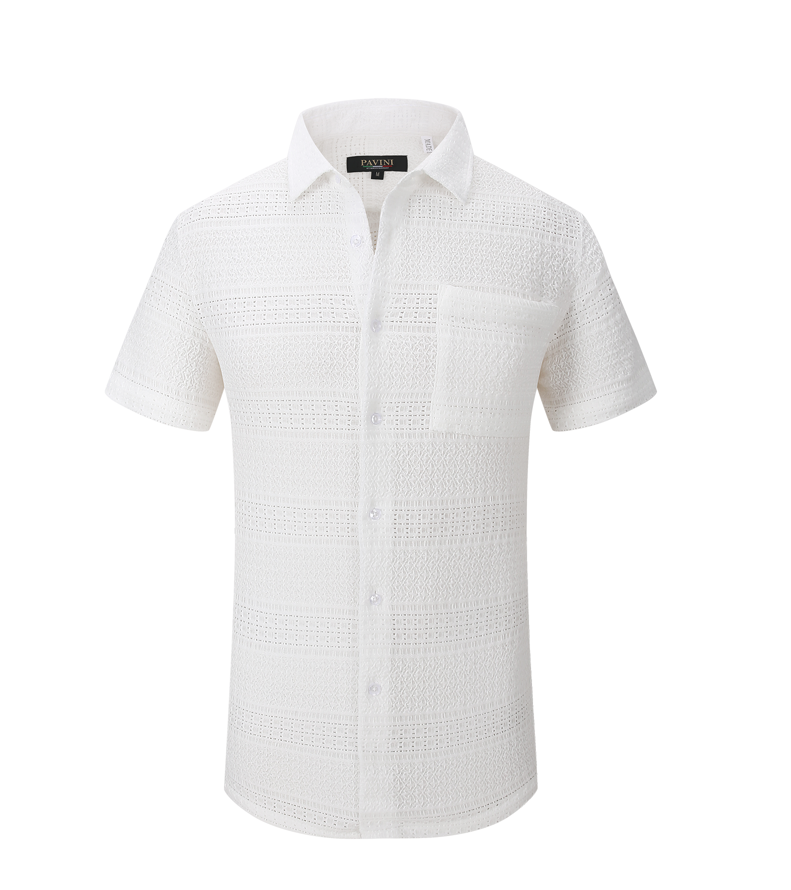 Modern Fit Solid Lace Shirt