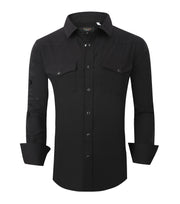 Mexico Western Snap Shirt – Long Sleeve, Dual Pockets, Sleeve Embroidery