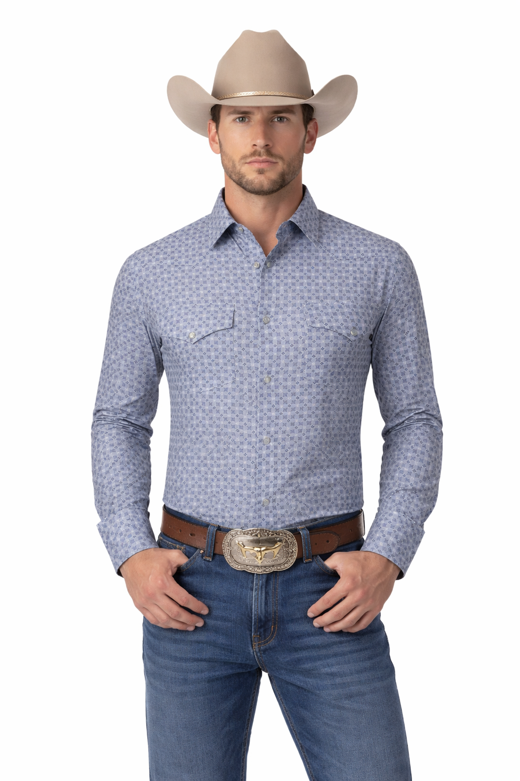 Men’s Classic Western Snap Shirt (Long Sleeve)